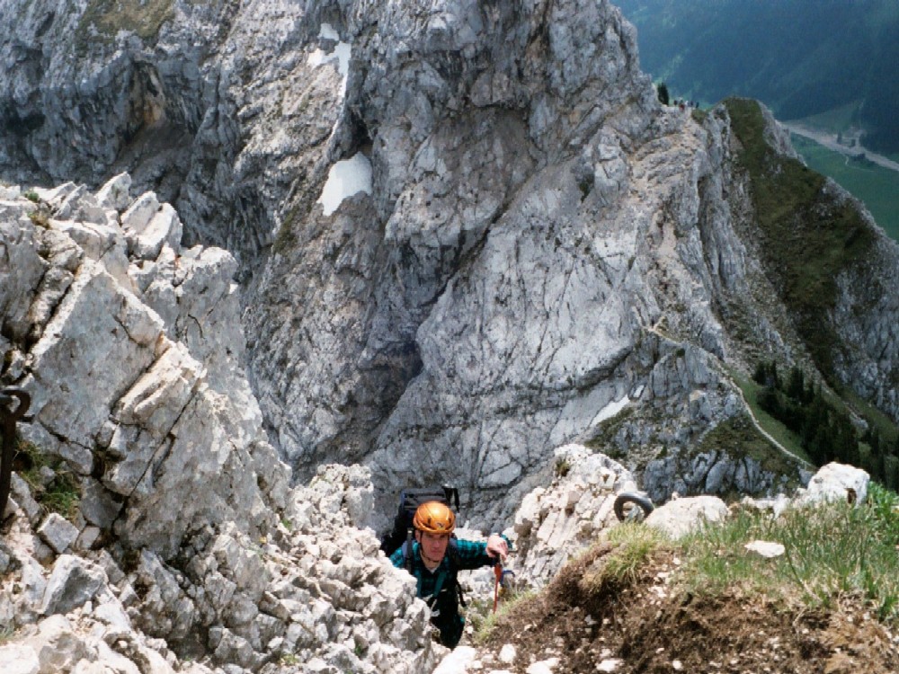 Abstieg ber den Friedberger Klettersteig