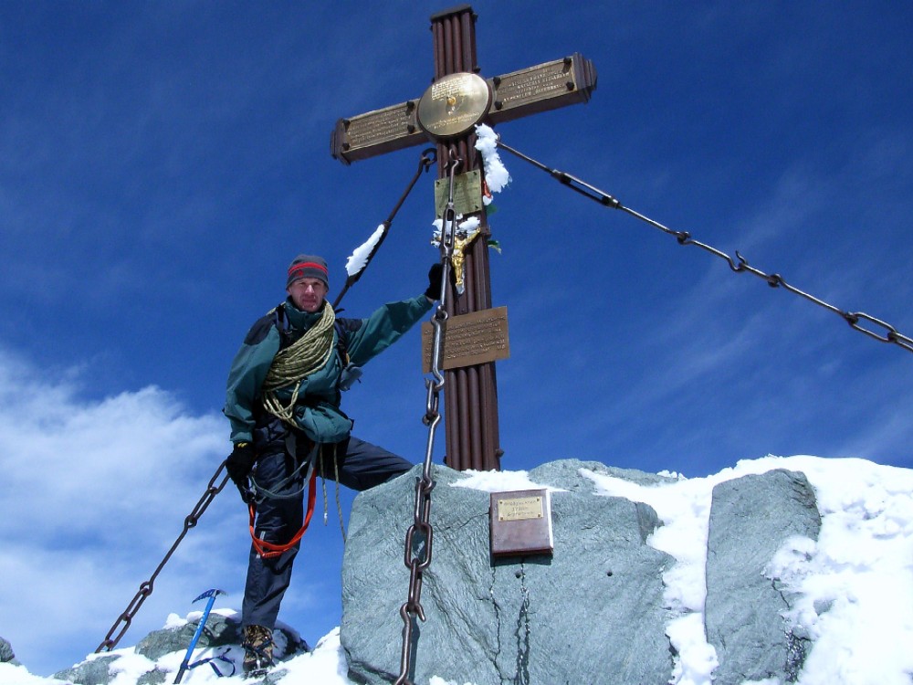 Gipfelfoto auf dem Groglockner