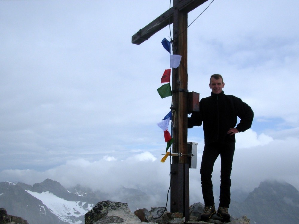 Auf dem Gipfel des Hohen Seeblaskogels