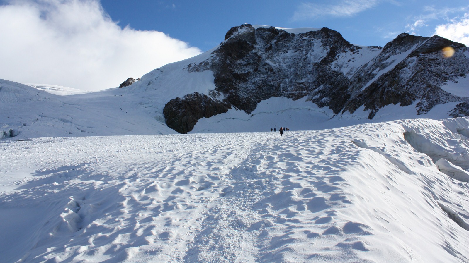 Aufstiegsroute zur Vincentpyramide