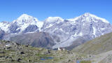 Knigsspitze, Zebru und Ortler mit Dsseldorfer Htte